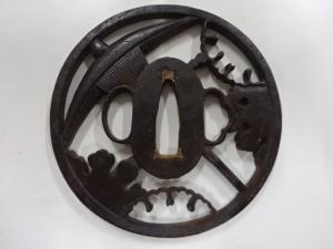 鉄地　番傘　透かし　鍔